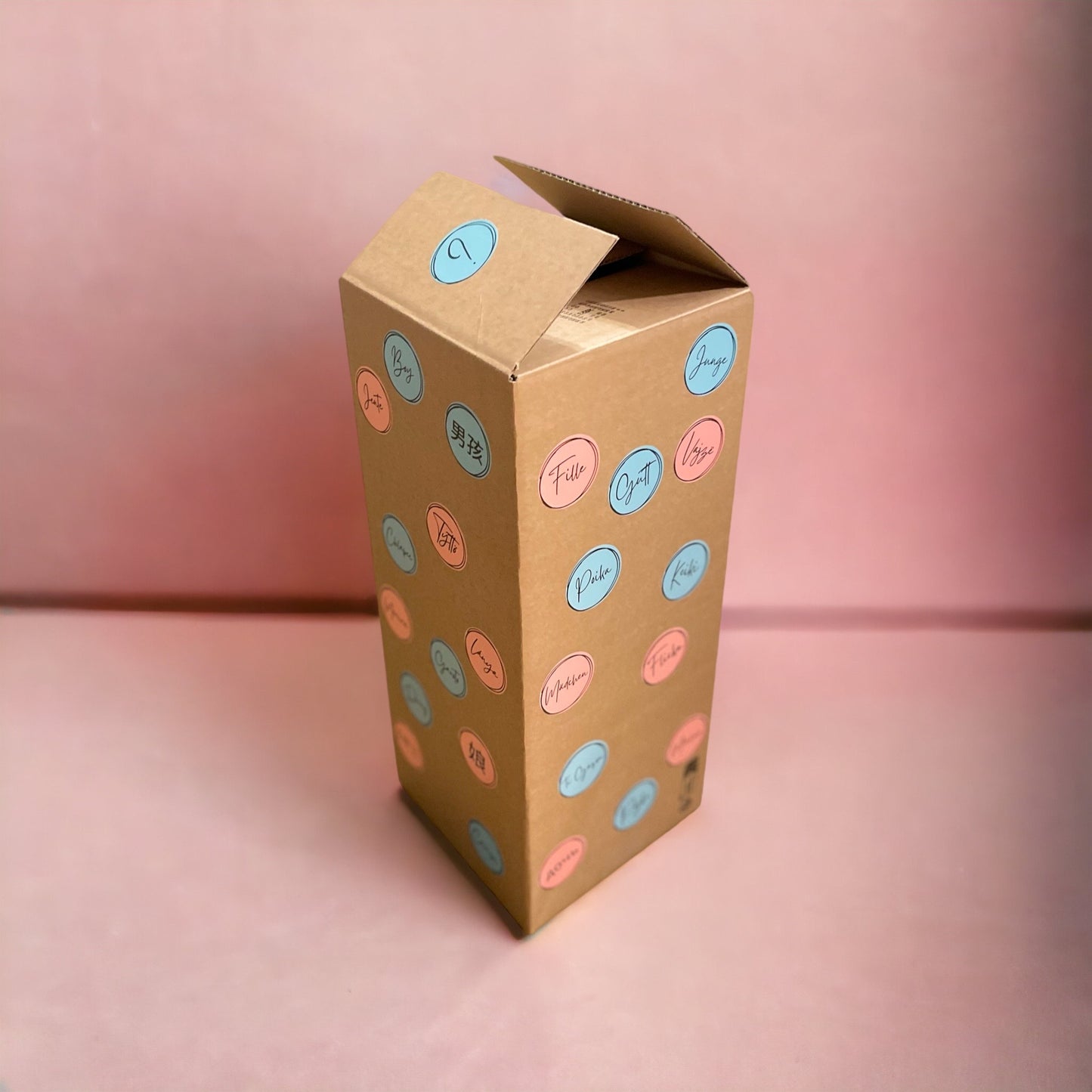 CARTON À CONFETTIS FILLE TÉLÉCOMMANDÉ POUR GENDER REVEAL PARTY